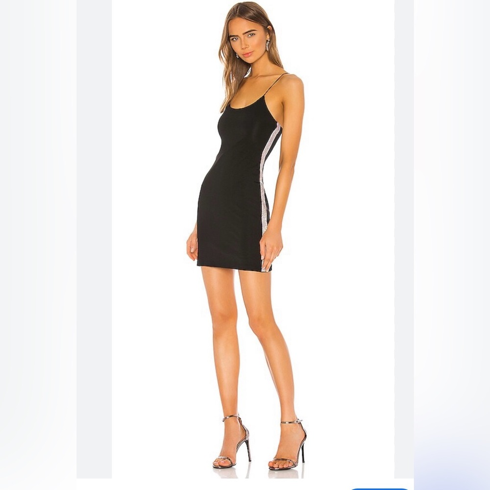 NWT-Alice +Oliva Noni Black embellished crystal Dress Revolve in a 6
